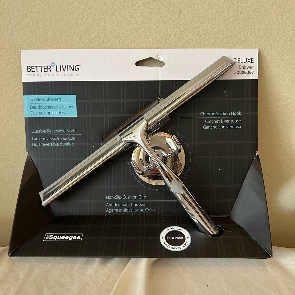 Better Living - Deluxe Silver Shower Squeegee